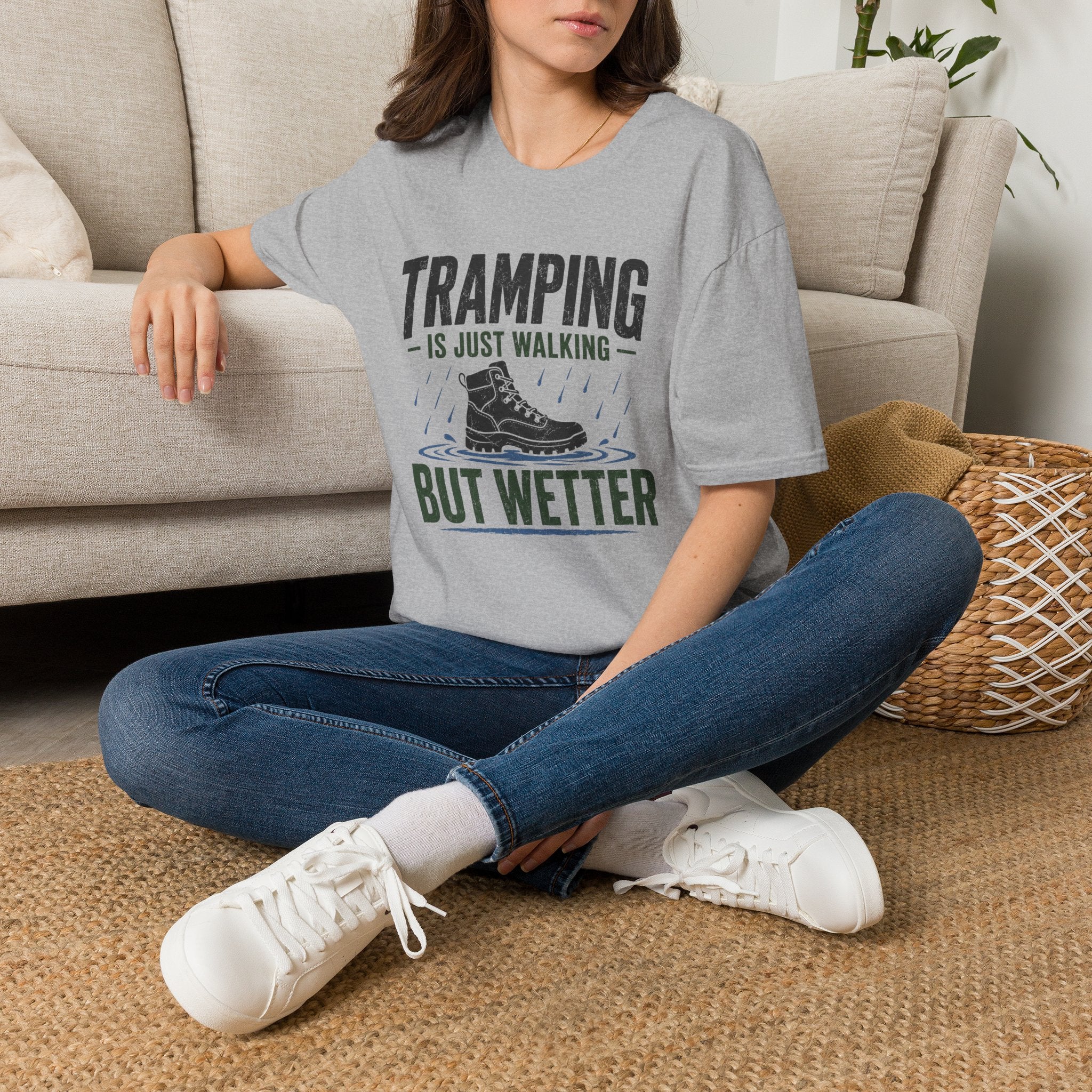Tramping is Just Walking But Wetter - T-Shirt