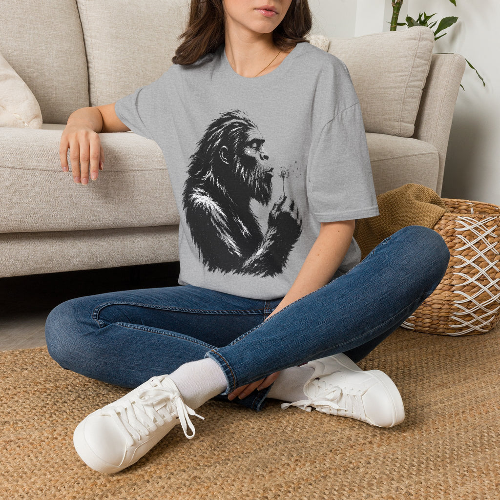 Bigfoot Blowing Flowers T-Shirt