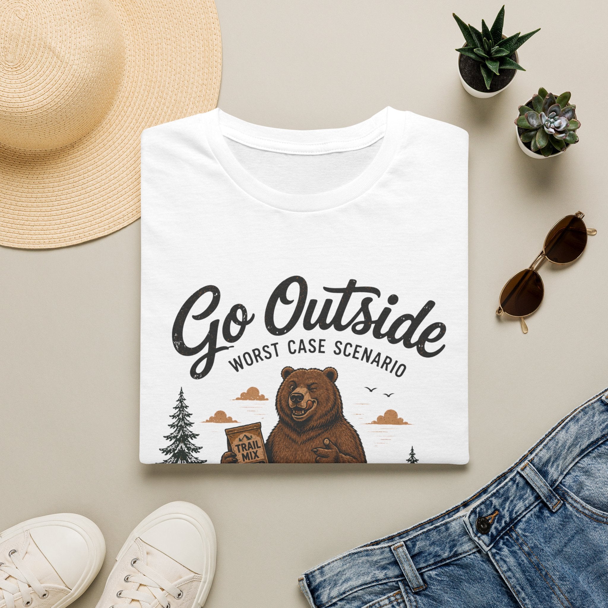 Go Outside Bear T-Shirt