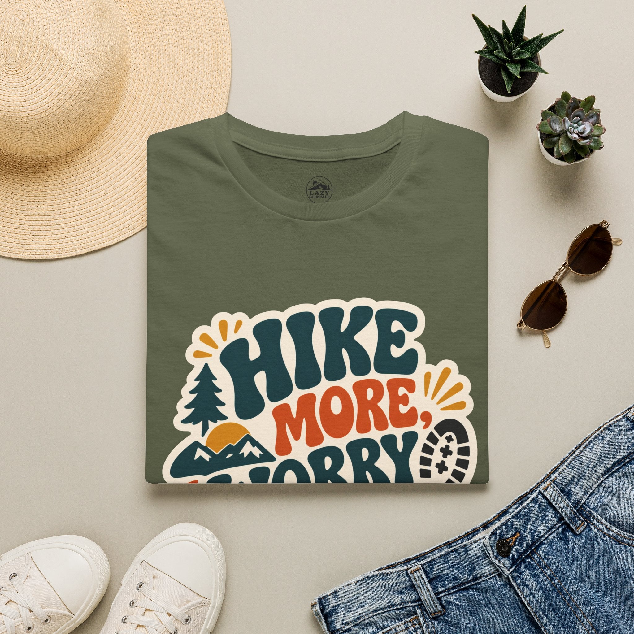 Hike More Worry Less - T-Shirt