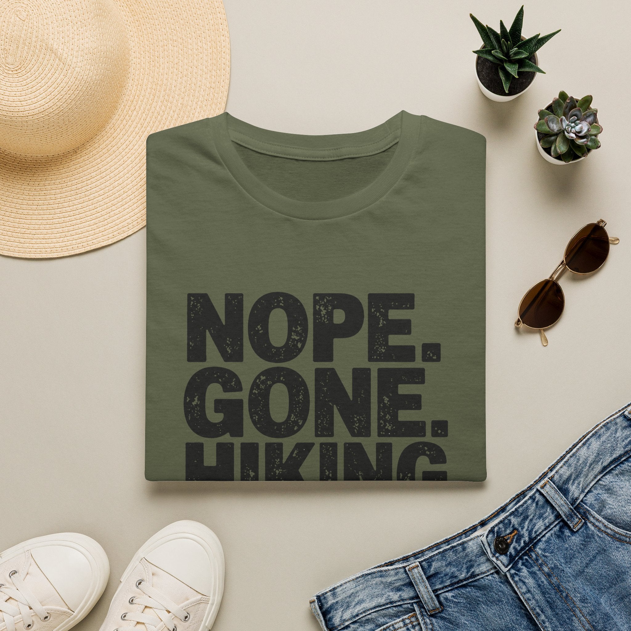 Nope Gone Hiking Bye T-Shirt
