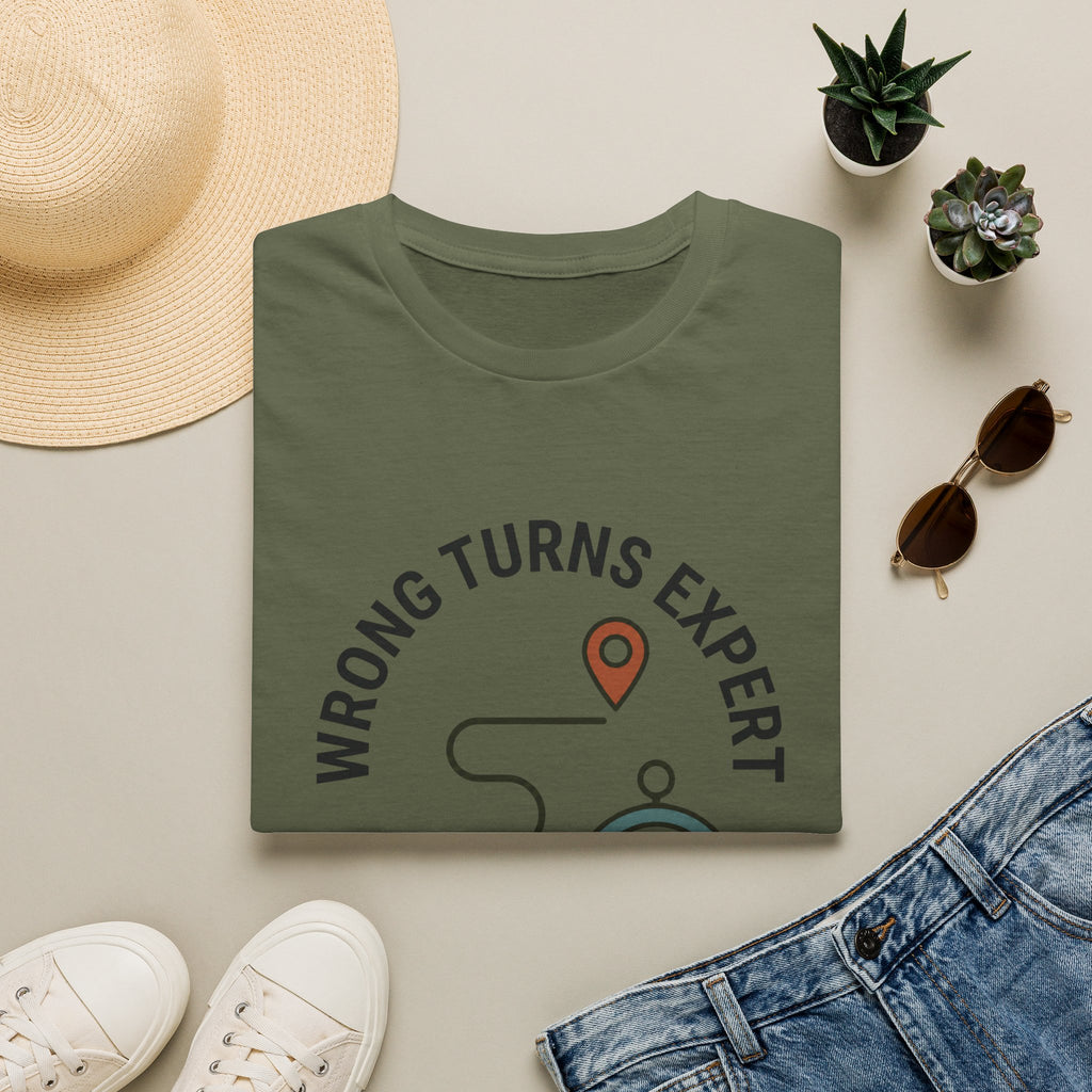Wrong Turns Expert T-Shirt — Funny Navigator Compass