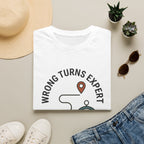 Wrong Turns Expert T-Shirt — Funny Navigator Compass