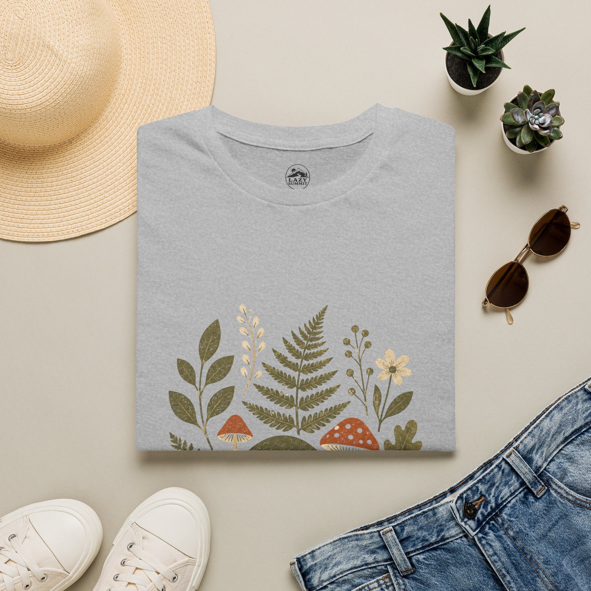 Ferns and Mushrooms - T-Shirt