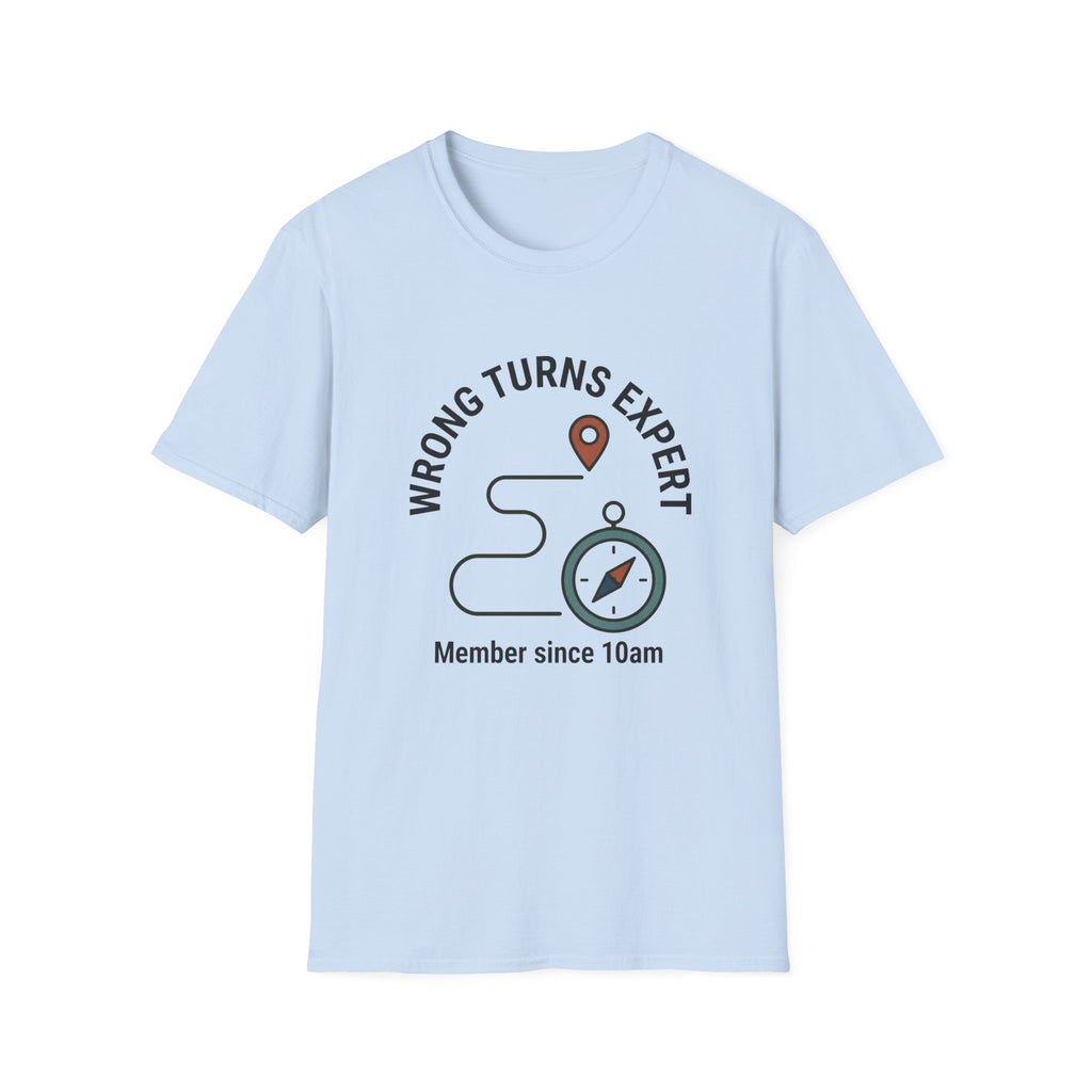 Wrong Turns Expert T-Shirt — Funny Navigator Compass