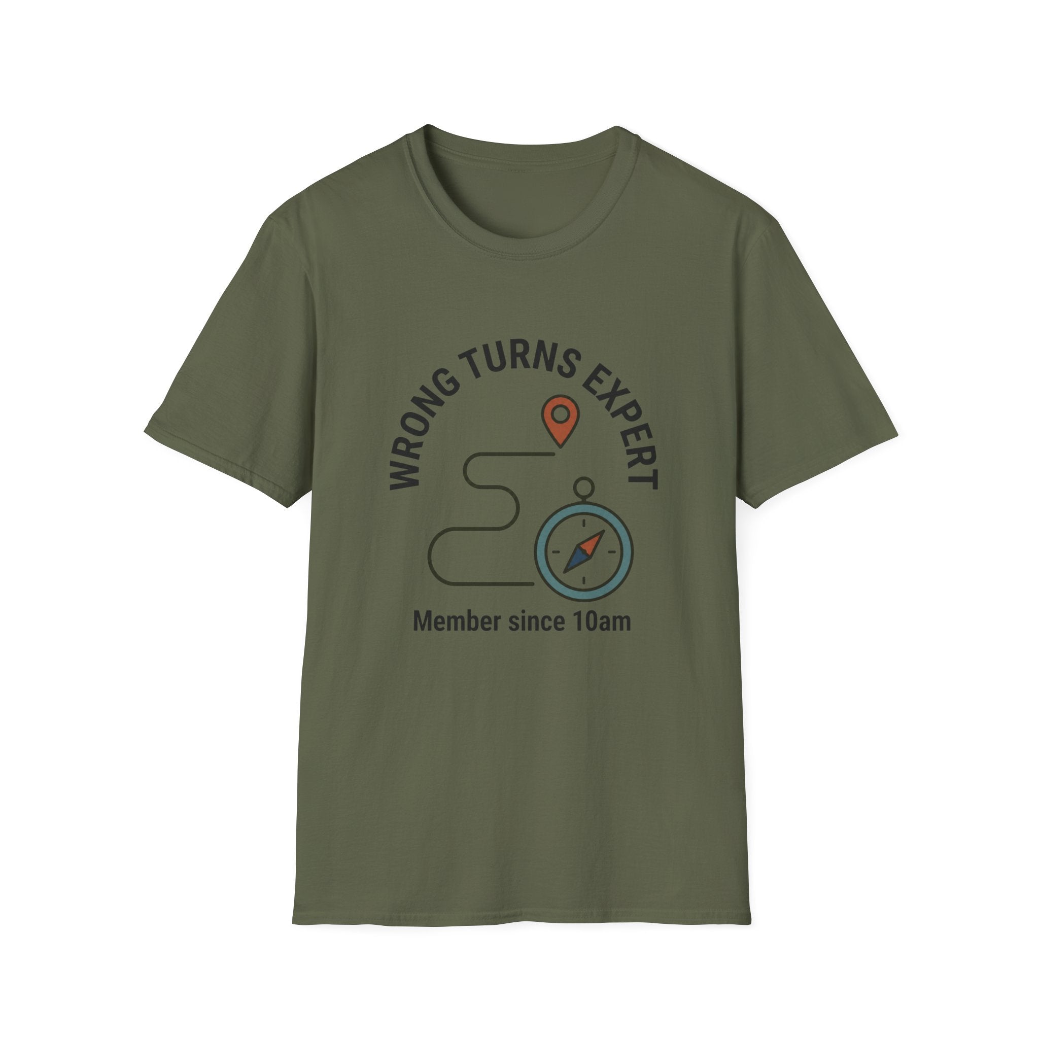Wrong Turns Expert T-Shirt — Funny Navigator Compass