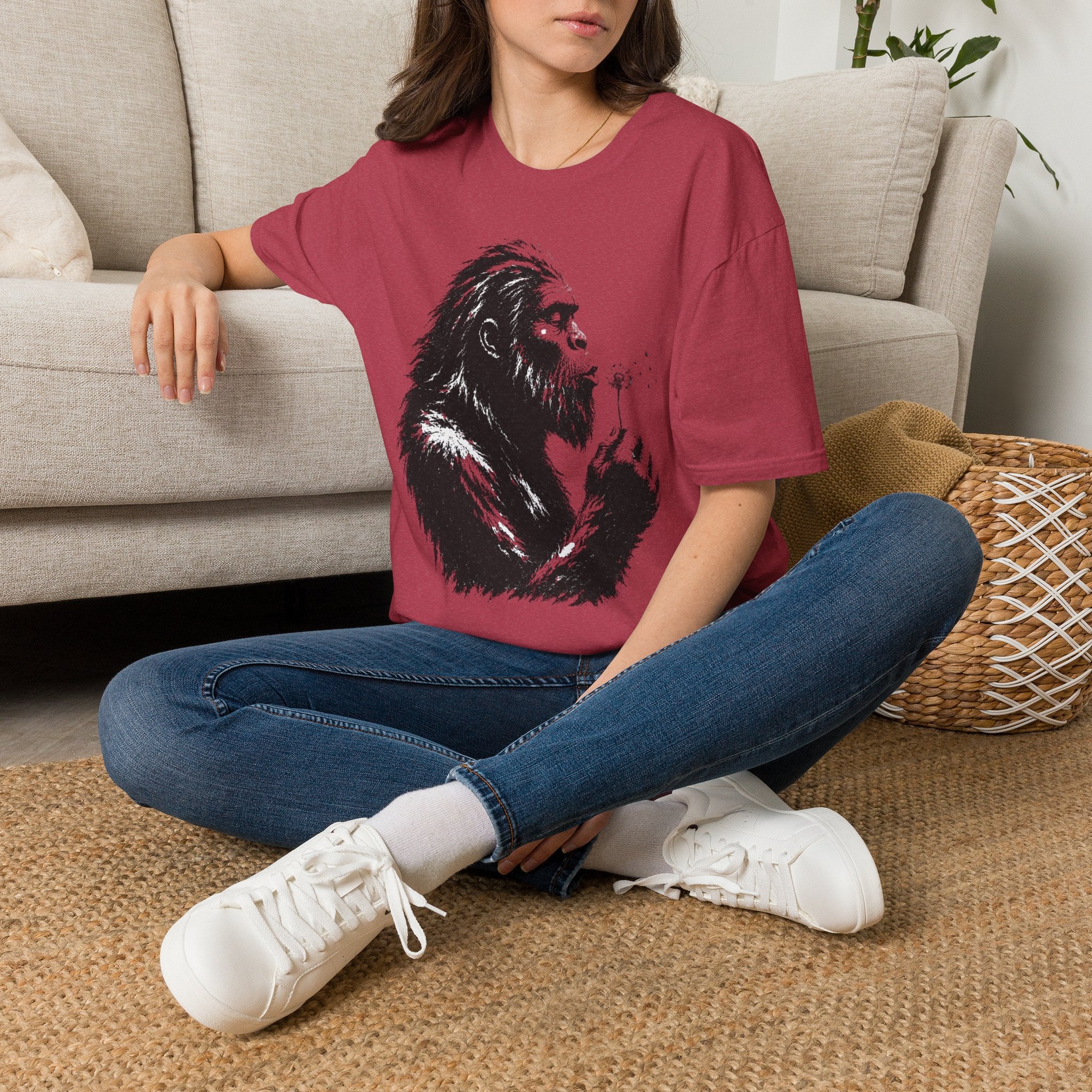 Bigfoot Blowing Flowers T-Shirt
