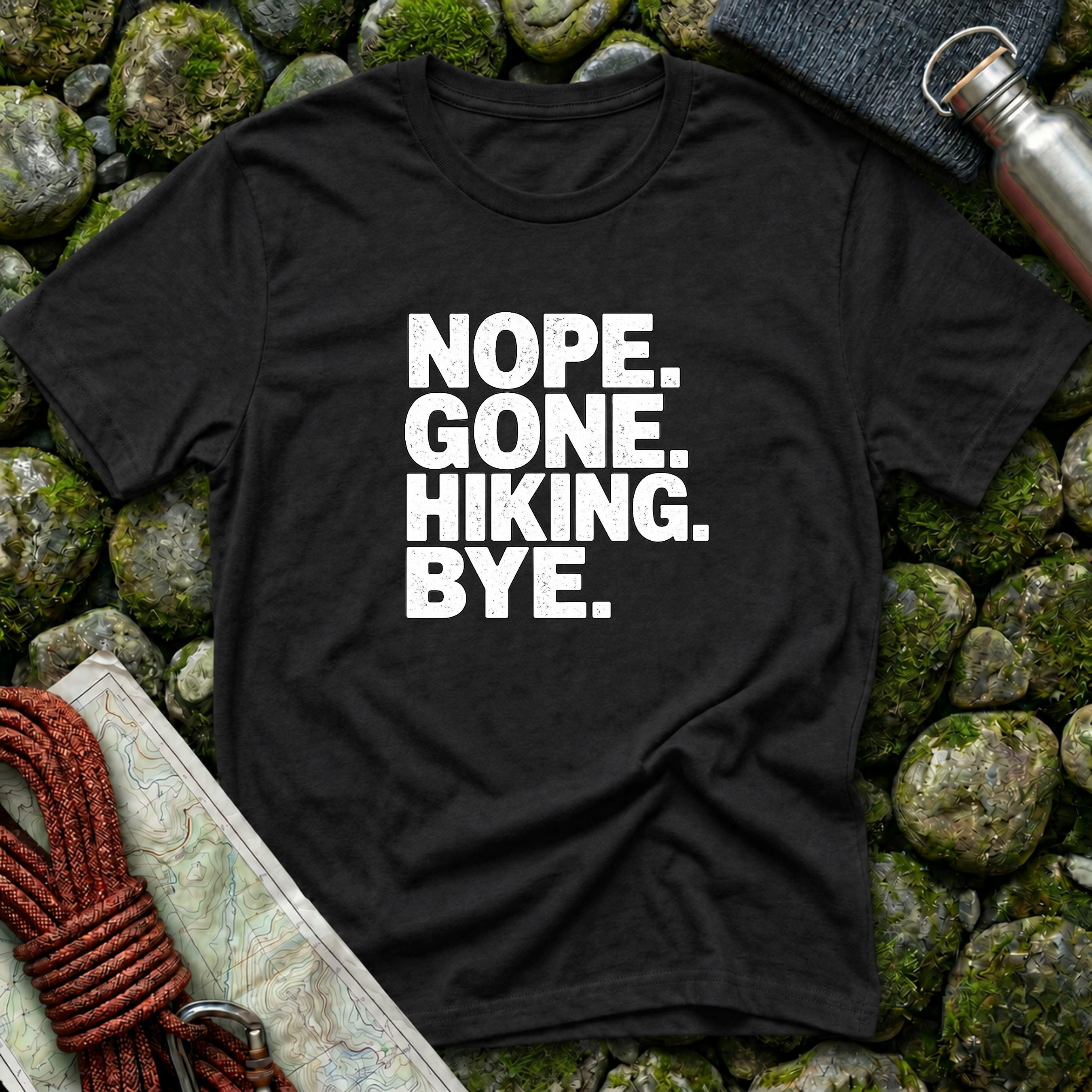 Nope Gone Hiking Bye T-Shirt