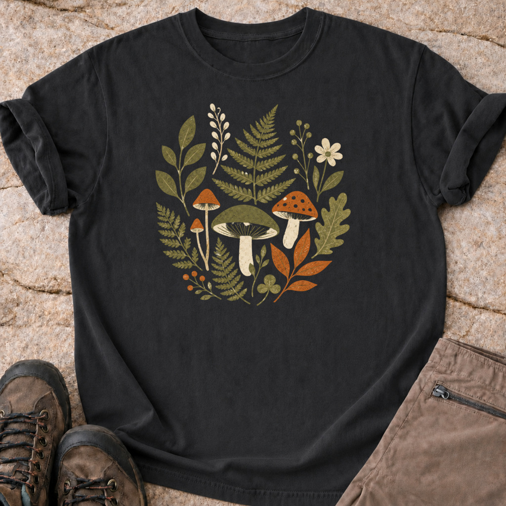 Ferns and Mushrooms - T-Shirt