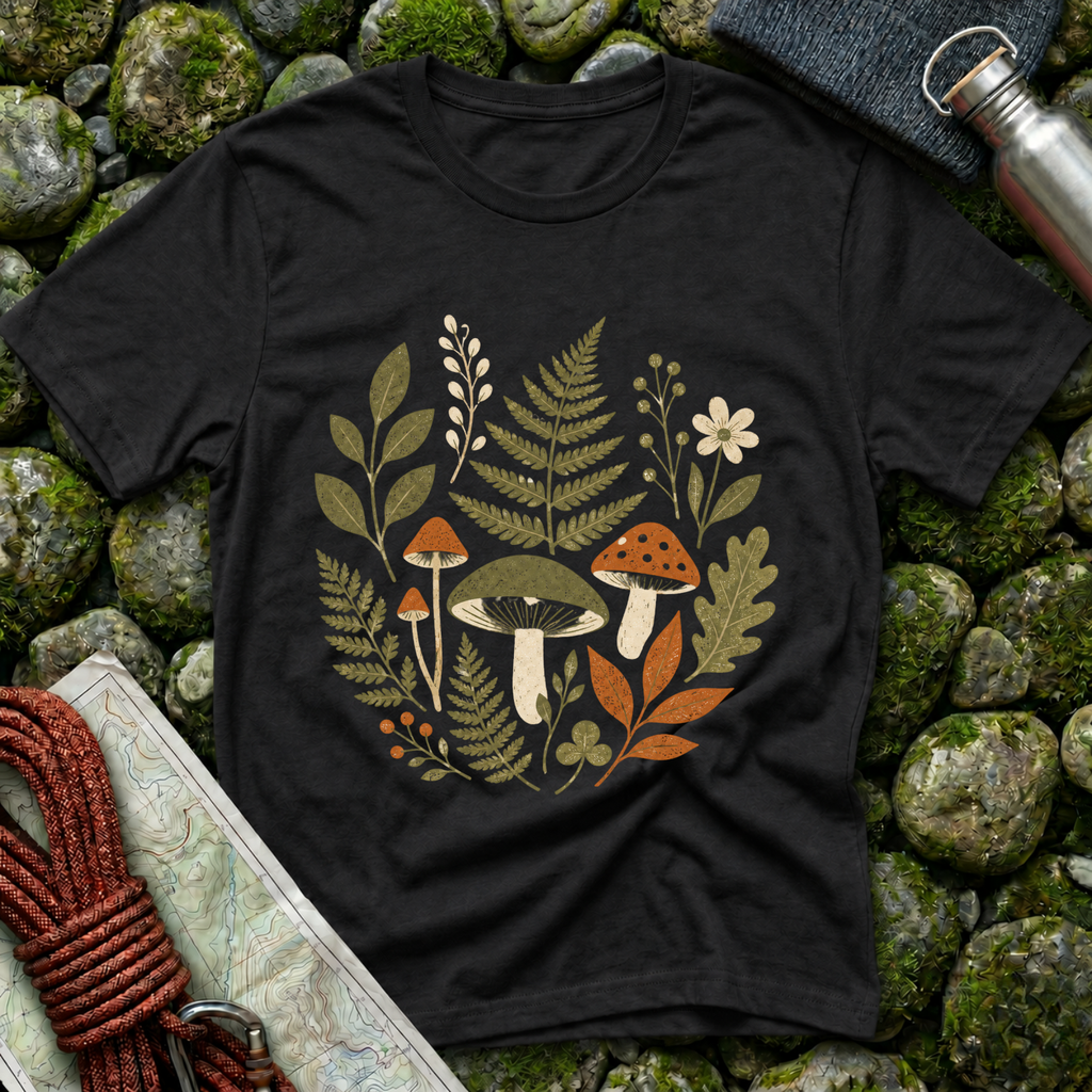Ferns and Mushrooms - T-Shirt