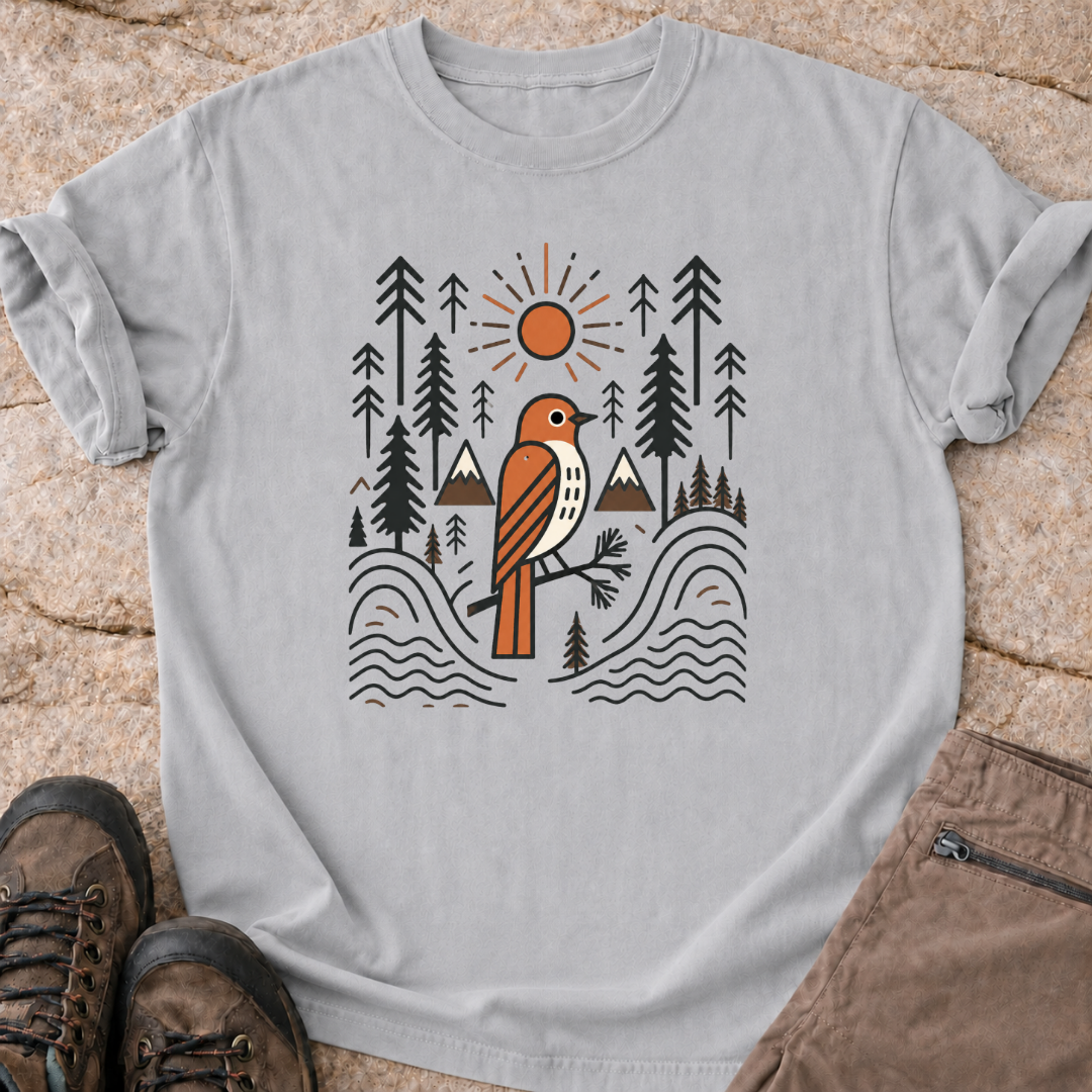 Bird in the Forest - T-Shirt