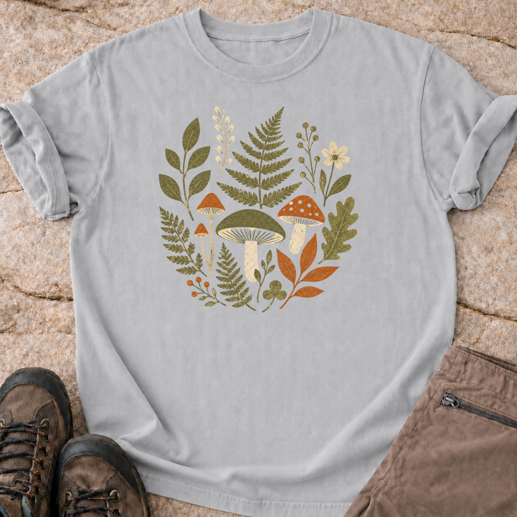 Ferns and Mushrooms - T-Shirt