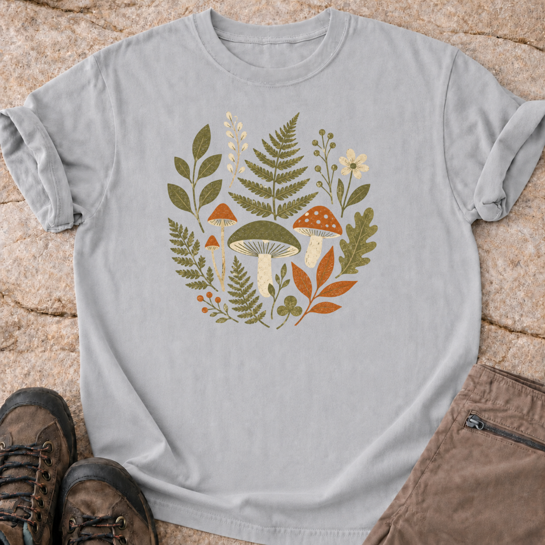 Ferns and Mushrooms - T-Shirt