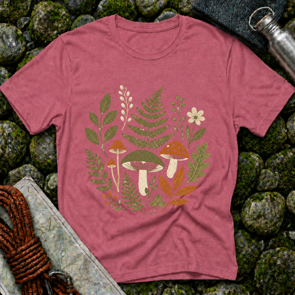 Ferns and Mushrooms - T-Shirt