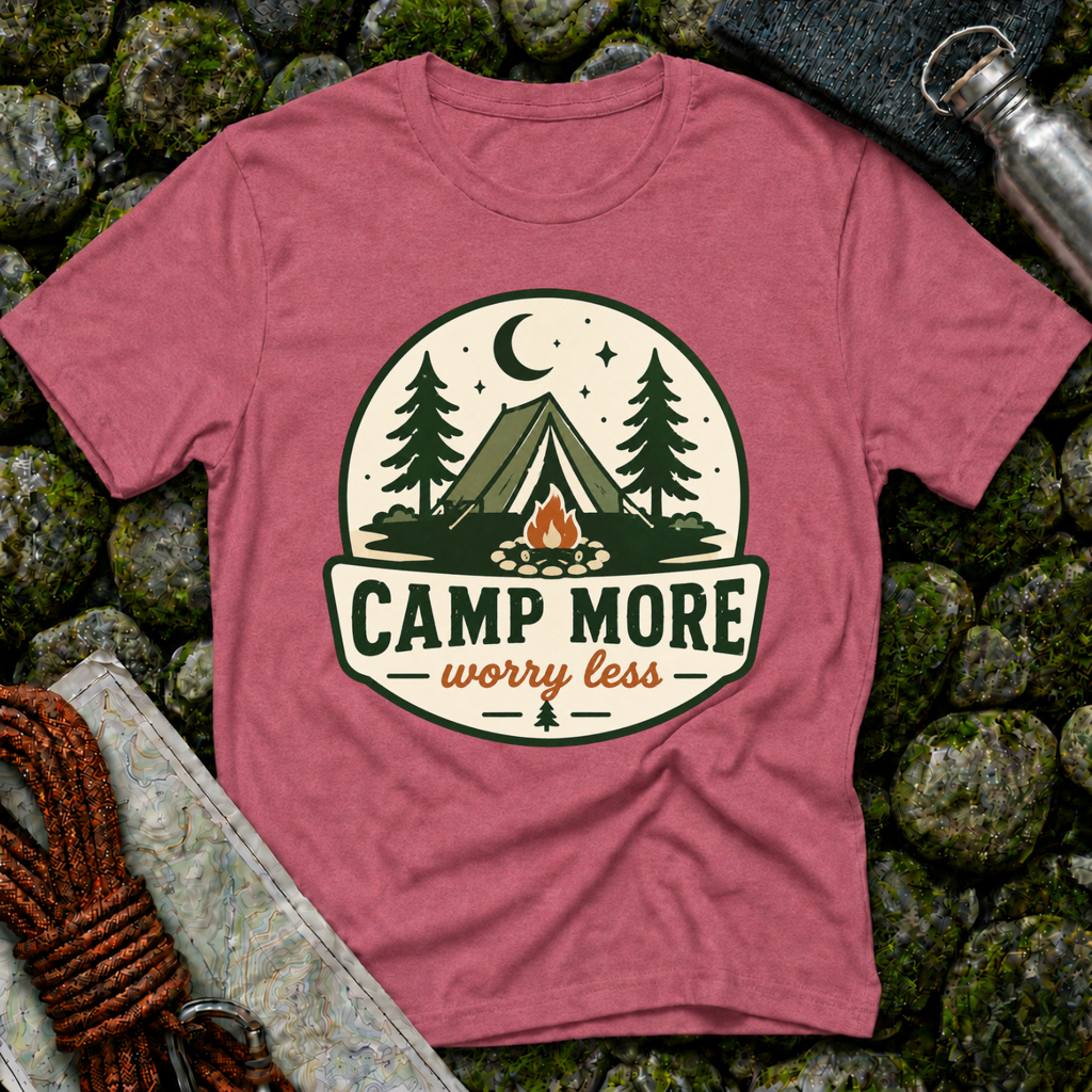 Camp More Worry Less - T-Shirt