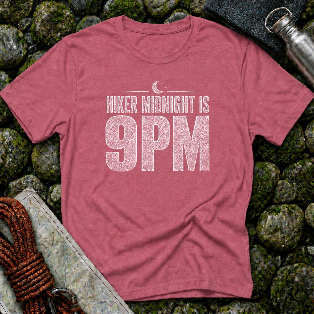 Hiker Midnight is 9pm - T-Shirt