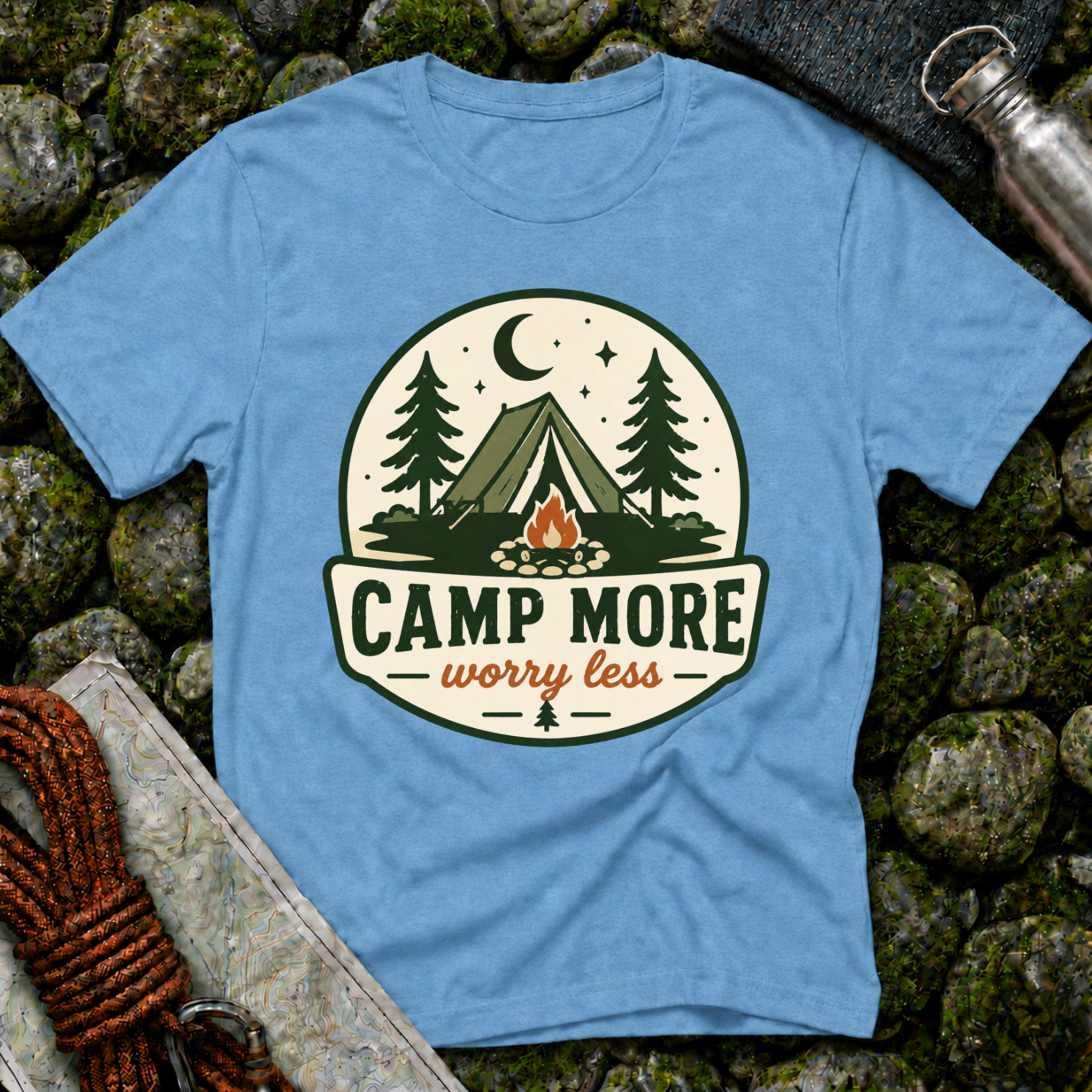Camp More Worry Less - T-Shirt