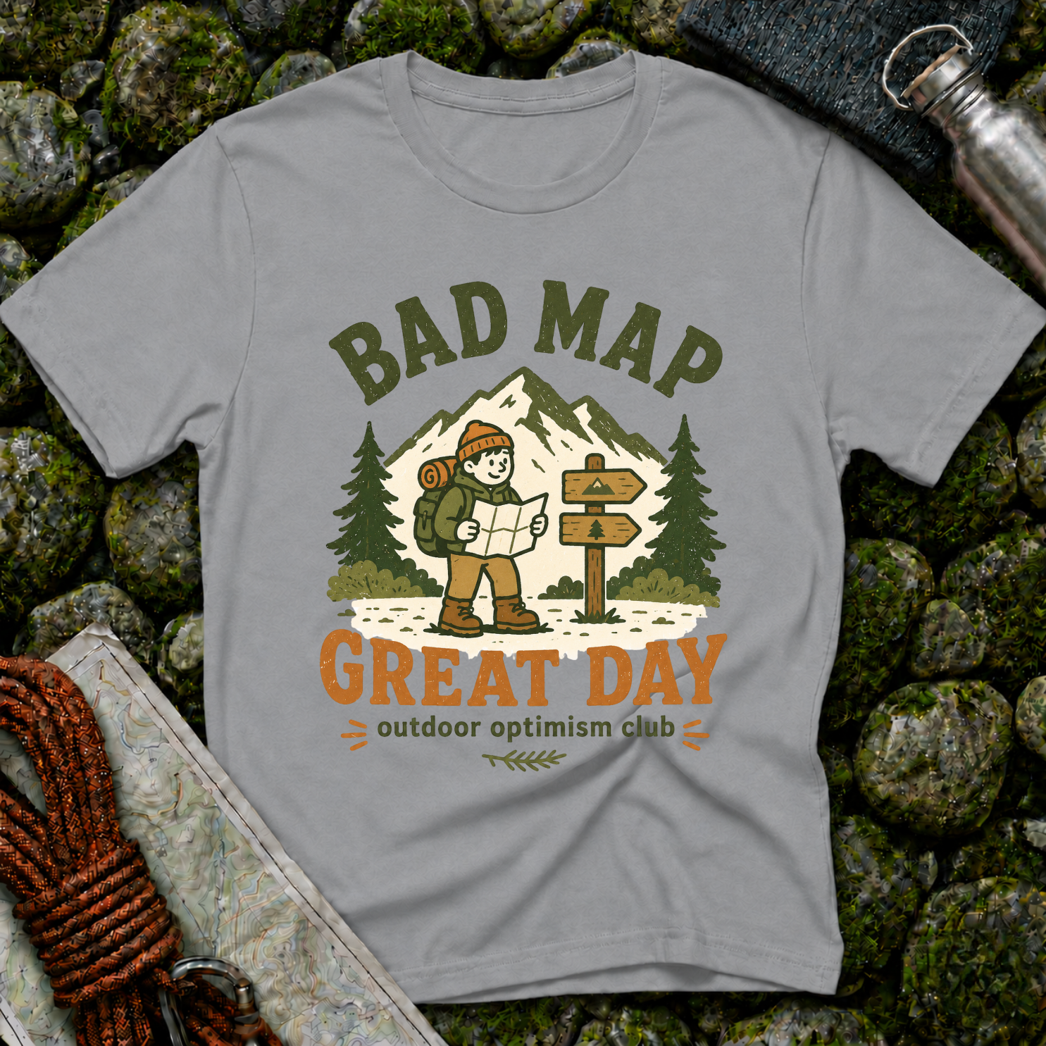 Bad Map Great Day - T-Shirt