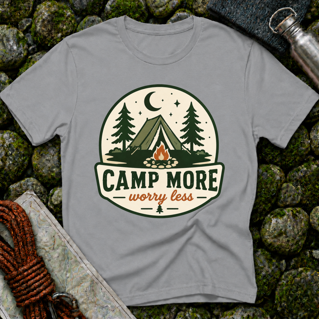 Camp More Worry Less - T-Shirt