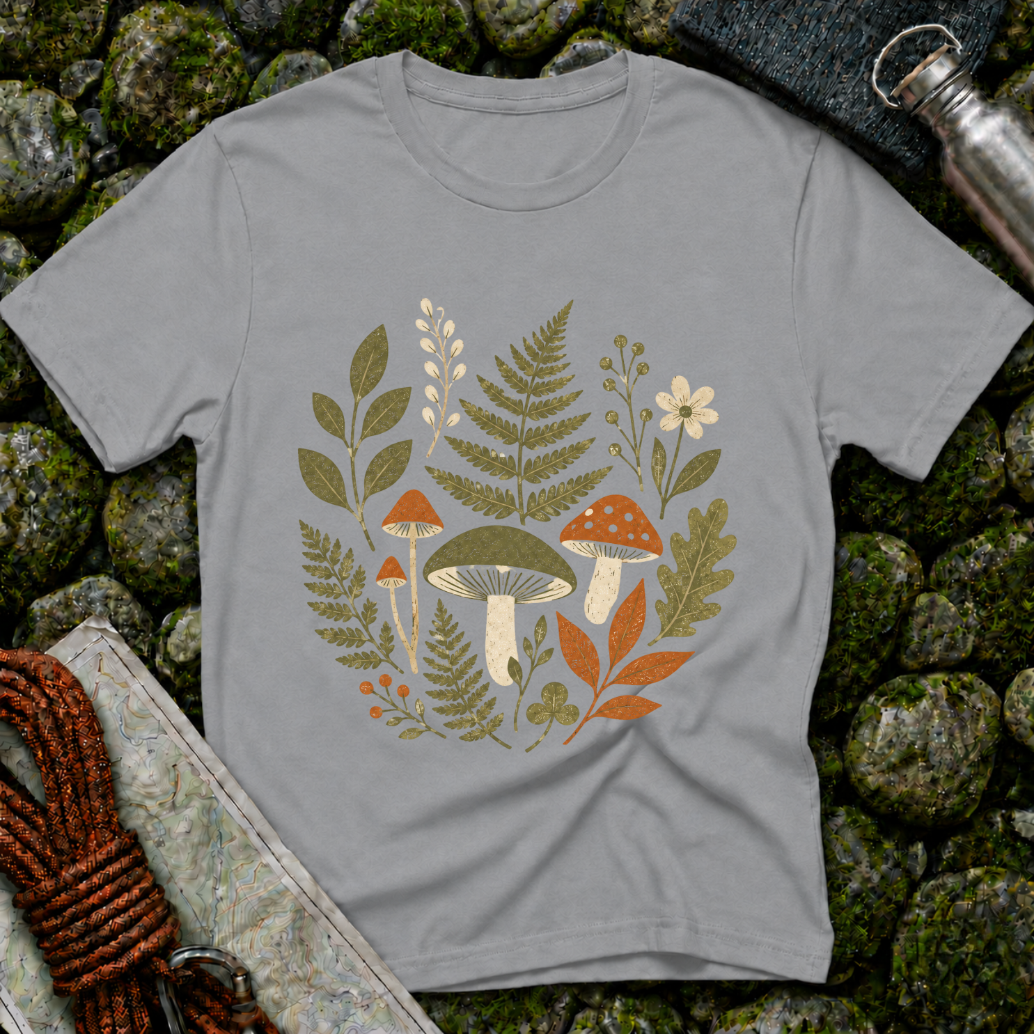 Ferns and Mushrooms - T-Shirt