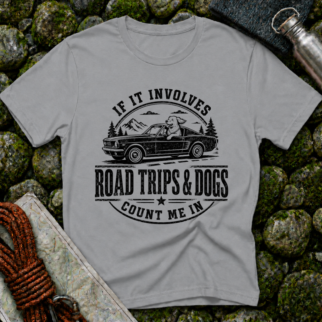 Involves Road trips and Dogs - T-Shirt