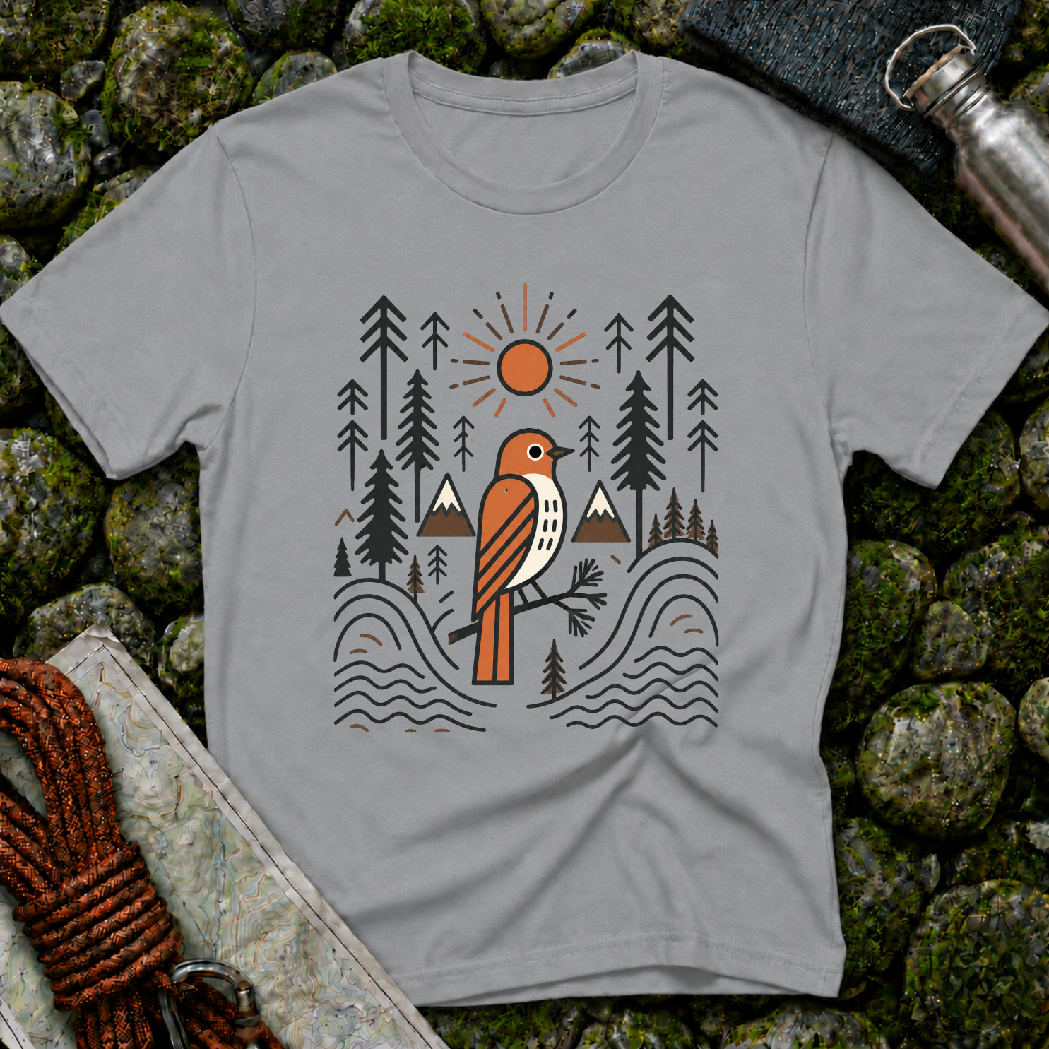 Bird in the Forest - T-Shirt