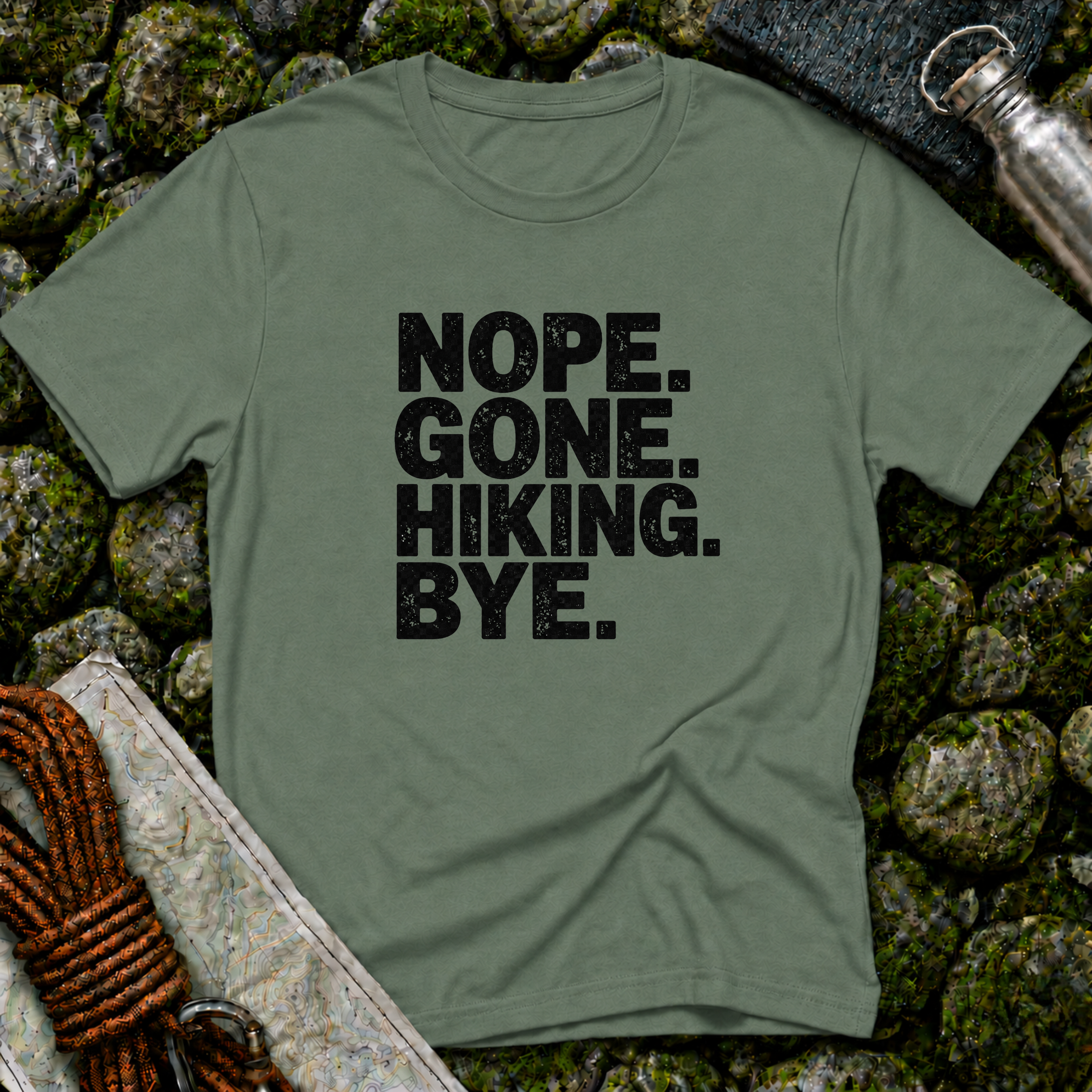 Nope Gone Hiking Bye T-Shirt