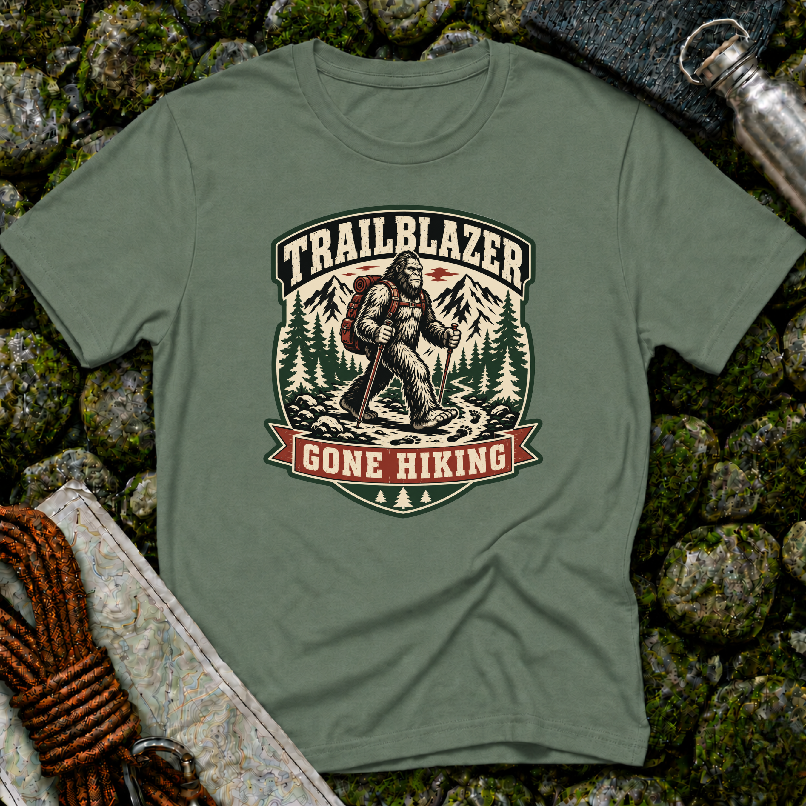 Bigfoot Gone Hiking T-Shirt