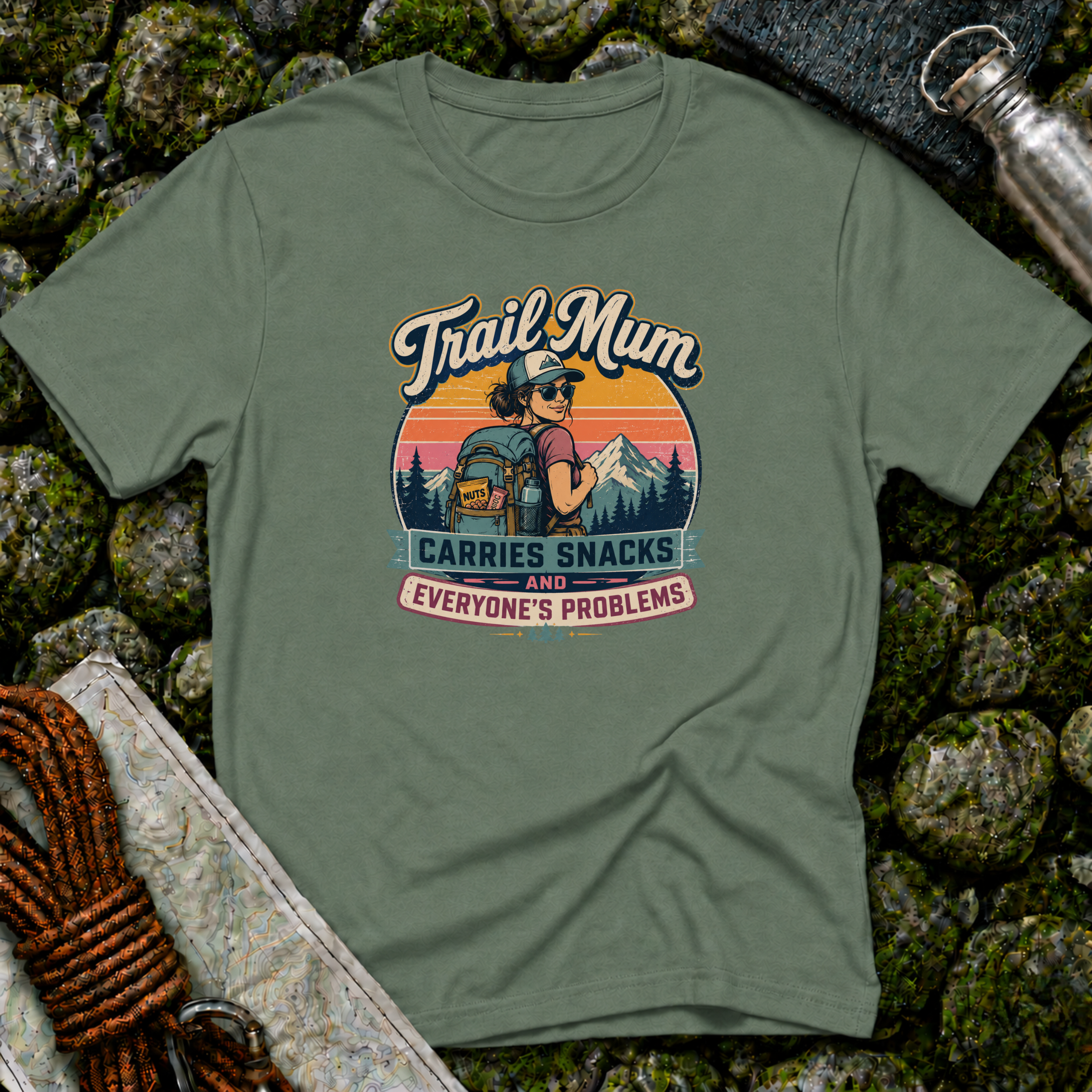 Trail Mum Carries Snacks and Everyone's Problems T-Shirt