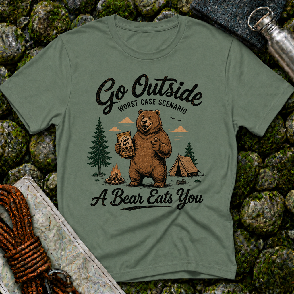 Go Outside Bear T-Shirt