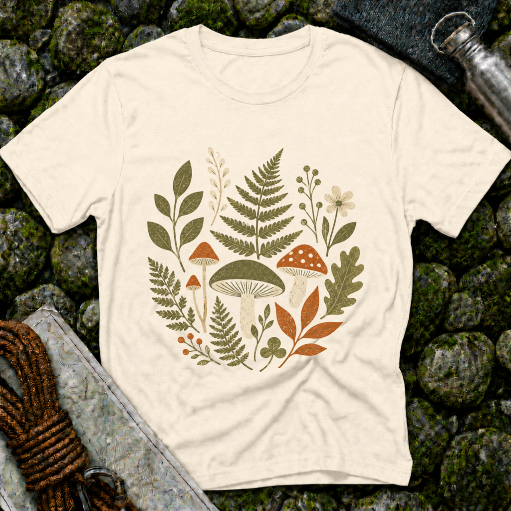 Ferns and Mushrooms - T-Shirt