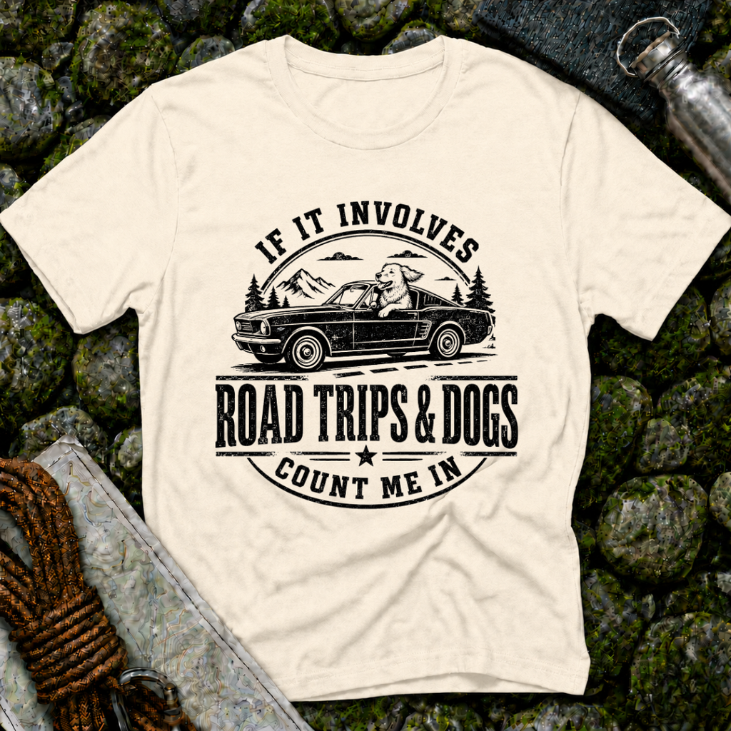 Involves Road trips and Dogs - T-Shirt