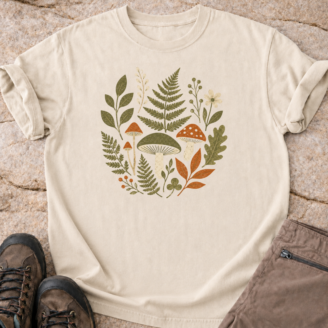 Ferns and Mushrooms - T-Shirt