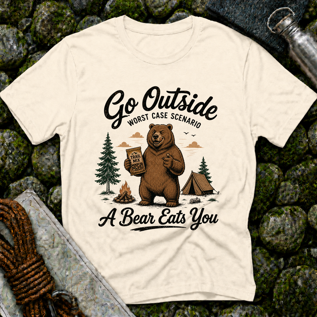 Go Outside Bear T-Shirt