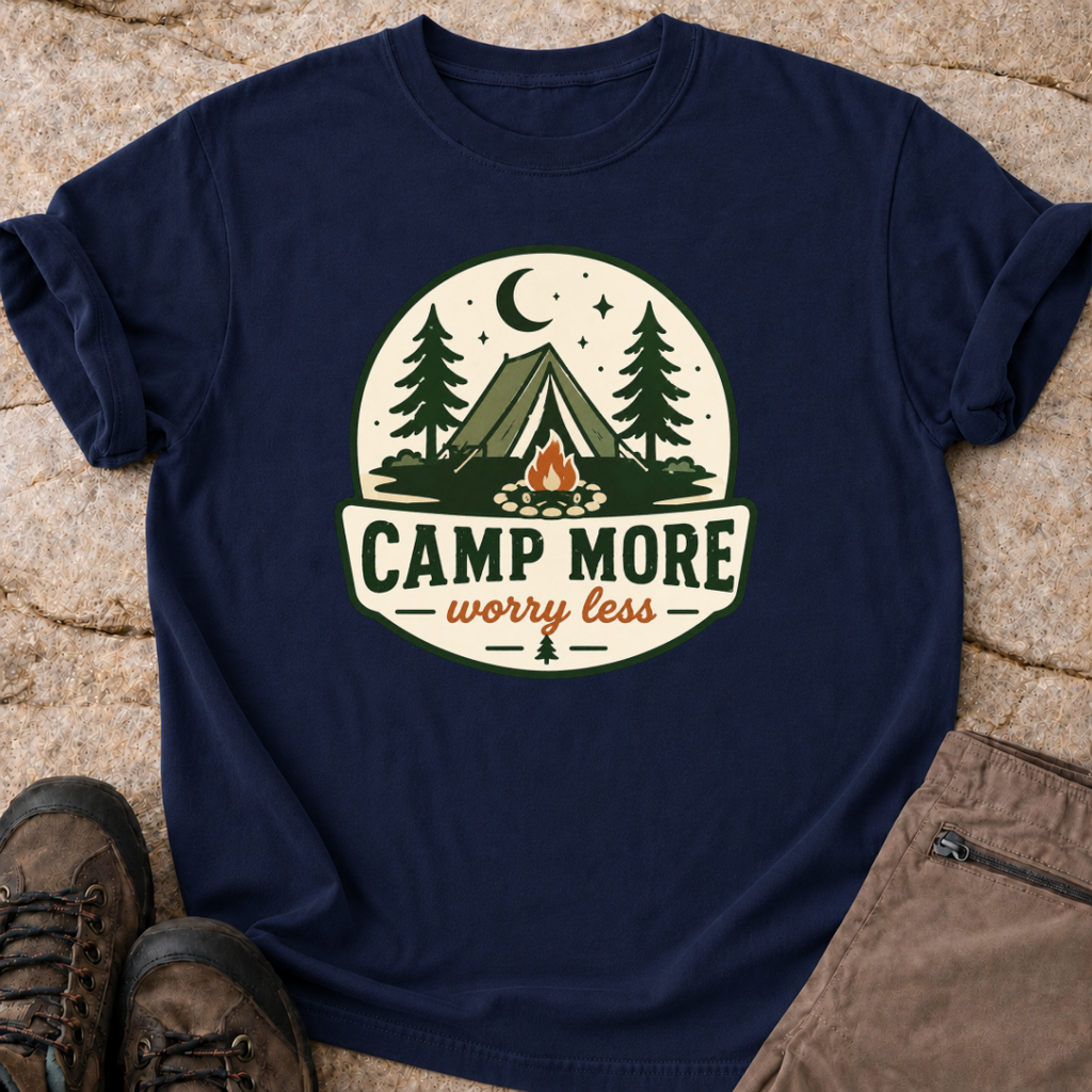Camp More Worry Less - T-Shirt