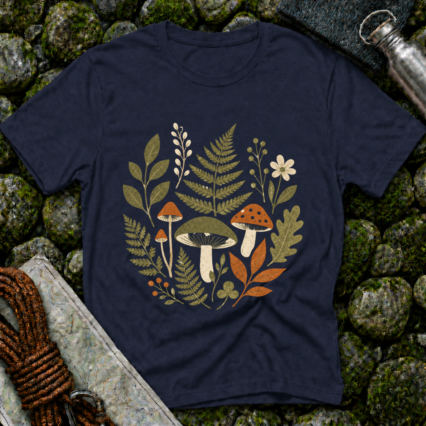Ferns and Mushrooms - T-Shirt