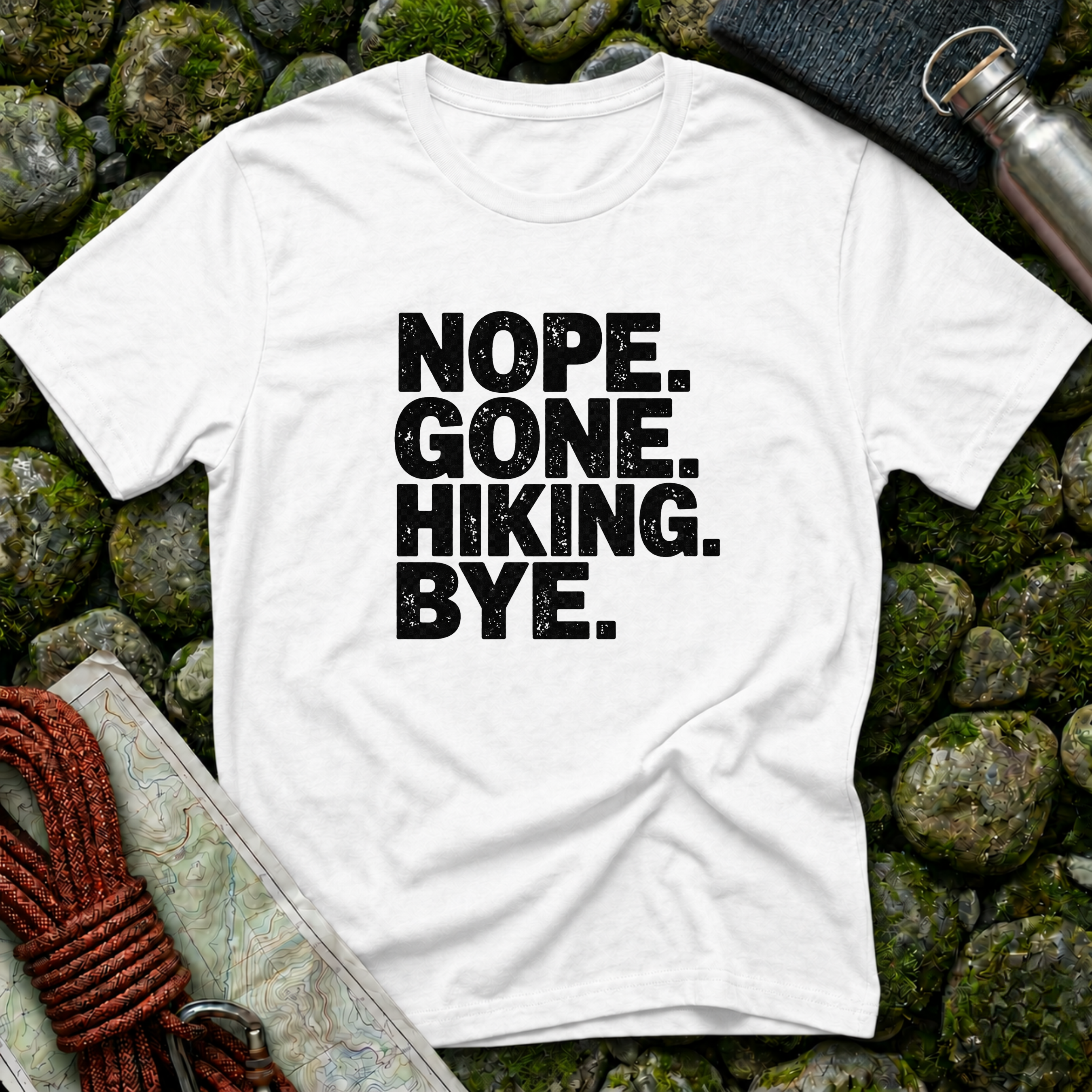 Nope Gone Hiking Bye T-Shirt