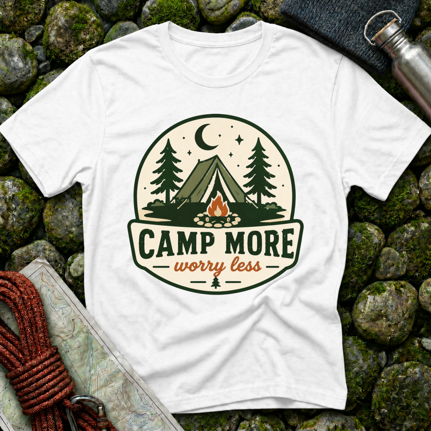 Camp More Worry Less - T-Shirt
