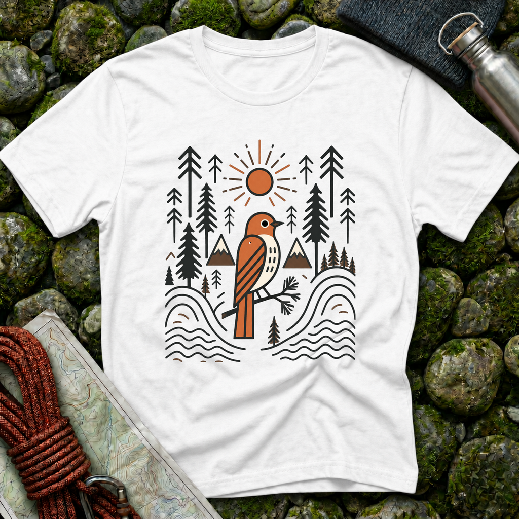 Bird in the Forest - T-Shirt