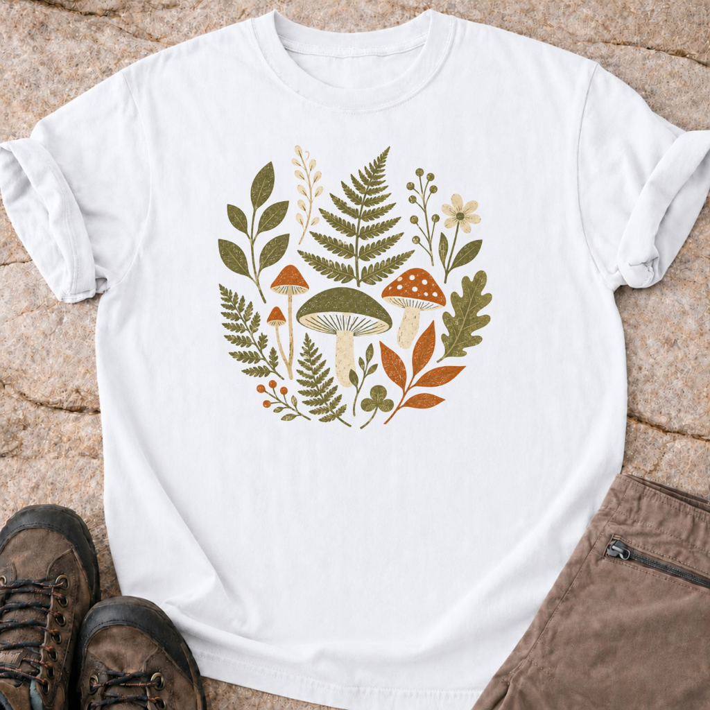 Ferns and Mushrooms - T-Shirt